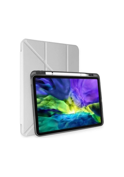 Apple İpad Pro 11 2024 Kılıf Kalemlikli Mars Tablet Kılıfı - Gri