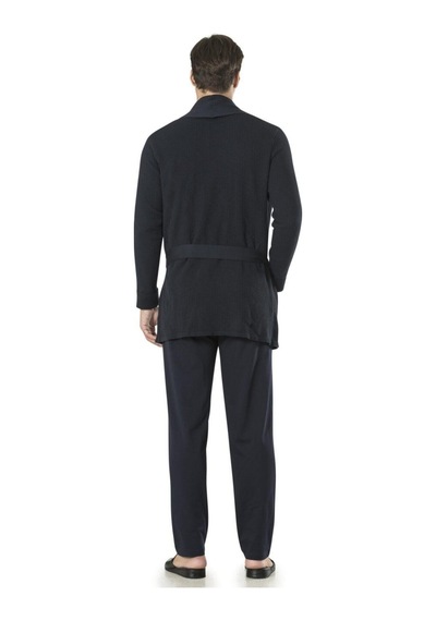 Pierre Cardin 5595 5'li Röpteşambır Pijama Seti Lacivert Lacivert