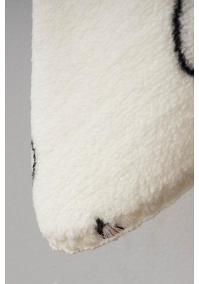Bebitof Sevimli Tavşan Desenli Peluş Battaniye Bbtf.ekr.95077 Ekru