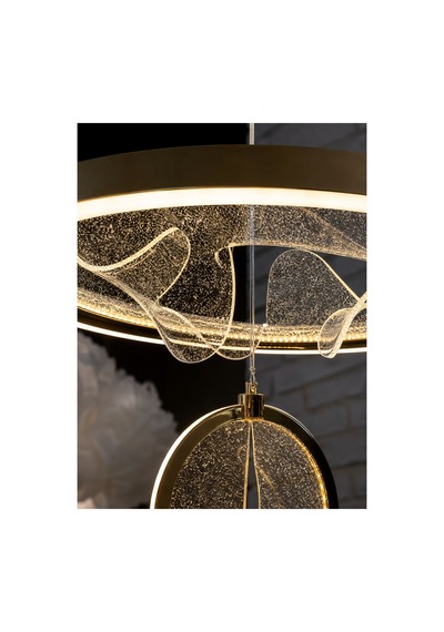Sofia Model Gold Kaplama 3 Renk Kumandalı Metal Salon Mutfak Oturma Yatak Odası Modern Led Sarkıt Avize