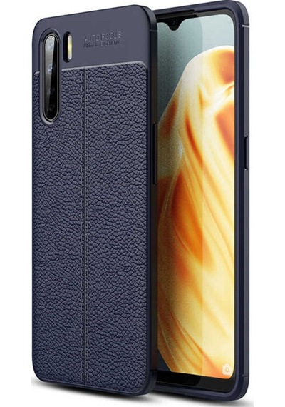 Oppo A91 Kilif Deri Tarzi Niss Silikon Case 406653221