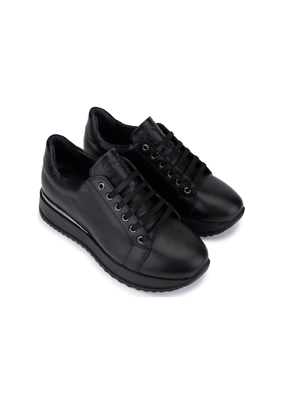 Tamer Tanca Kadın Siyah Hakiki Deri Sneakers & Spor Ayakkabı 322 2514502 Bn Ayk Sk25-26 Sıyah Dr Siyah
