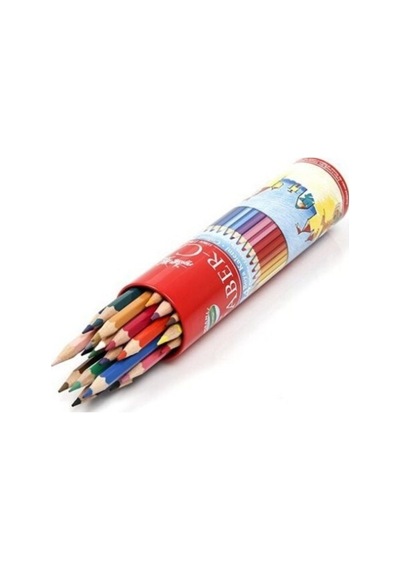 Faber-castell 36 Renk Metal Tüp Uzun Boy Kuru Boya Kalemi Beyaz