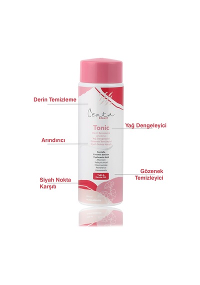 C'enta Beauty Karma ve Yağlı Ciltler İçin Arındırıcı ve Yağ Dengeleyici Tonik 200 ML