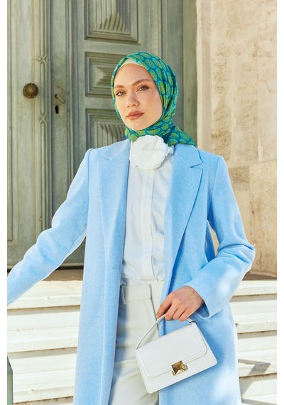 Mirsoy Scarf Dijital Soft Lavina Desen-yeşil Yeşil