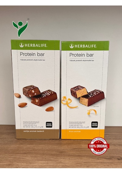 Herbalife Protein Bar Limon Aromalı Ve Protein Bar Vanilya Aromalı Bademli 2'li Set