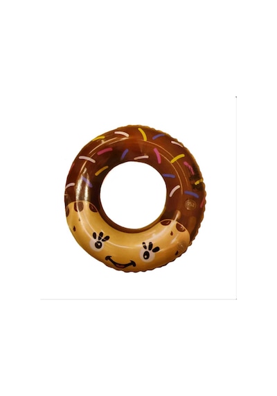 Donut Çocuk Yüzme Simidi 70 Cm Havuz Ve Deniz Simiti 6-9 Yaş Şişme Yüzme Oyuncağı Kahverengi