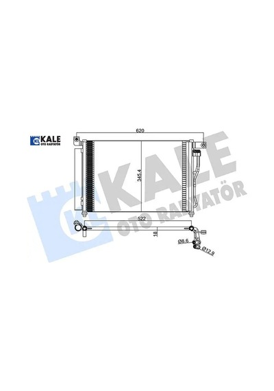 Klima Kondenseri Accent-accent Iıı Era 06 Al/al 580x350x18 Kale Radyatör 976061e300/ 976061e000