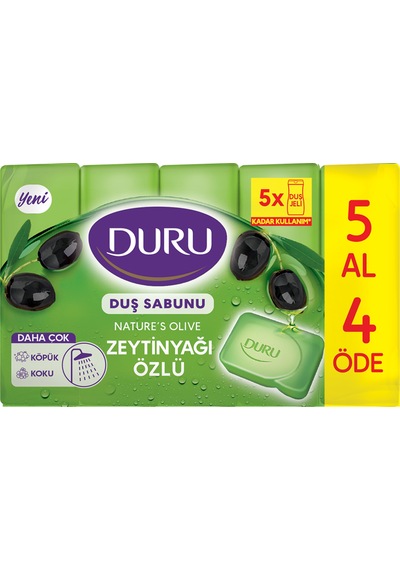 Duru Nature's Olive Zeytinyağı Özlü Duş Sabunu 5 X 150 G Diğer