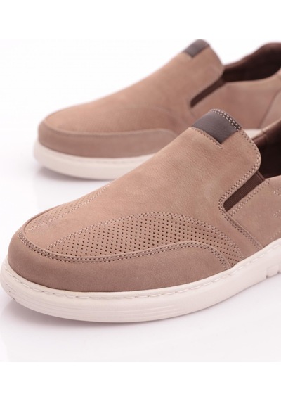 Dgn 6151 Erkek Yani Lastikli Sneaker Ayakkabi Gri Nubuk