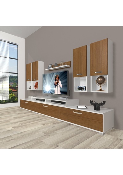 Decoraktiv Ekoflex 8da Slm Tv Ünitesi Tv Sehpası Beyaz - Ceviz
