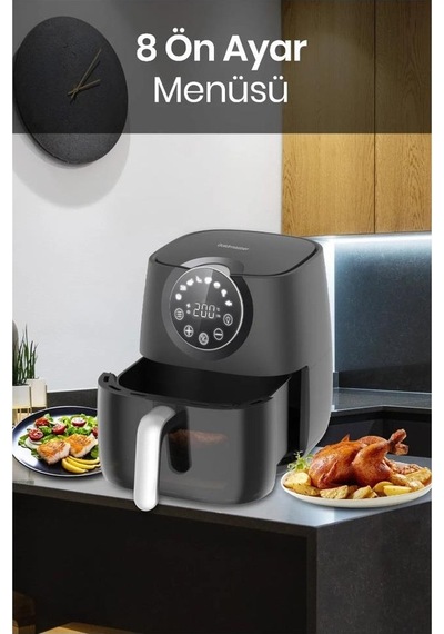 Goldmaster GM-7419 Freefry Cam Kapak Hazneli Sıcak Hava Fritözü