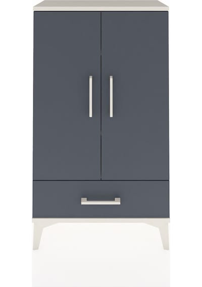 Arges Komodin 3 Raflı Tek Çekmeceli 2 Kapaklı 60x30x106 Aytaşı-antrasit Aytası