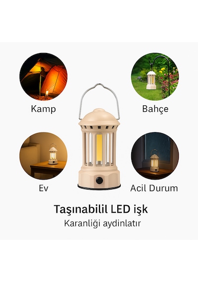 Yh09 Taşınabilir Led Işık 3 Kademeli Işık Modu 3w Güç Çıkışı