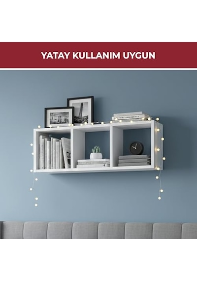Pikas Elmas Dekoratif Kitaplık Raf -yatay Dikey Kullanım Modern Tasarım Suntalam Çok Amaçlı Stand Çok Renkli