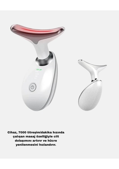 Kablosuz Şarjlı Yüz Sıkılaştırıcı Cihaz Ems Mikro Akım Anti-aging Masaj Aleti Beyaz