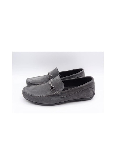 King Shoes 3210 Gri Süet Erkek Ayakkabı
