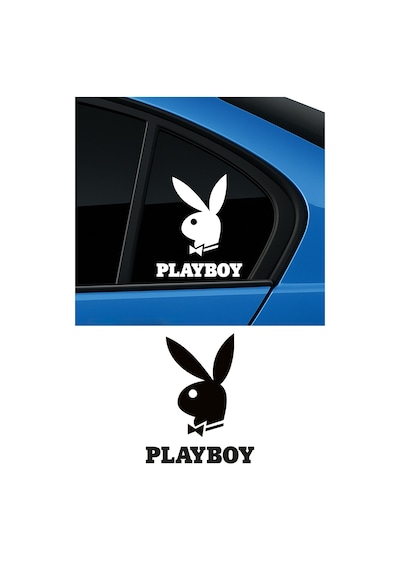 Playboy Sticker , Oto Sticker, Motor Sticker, Kelebek Cam Sticker 25x21 Cm