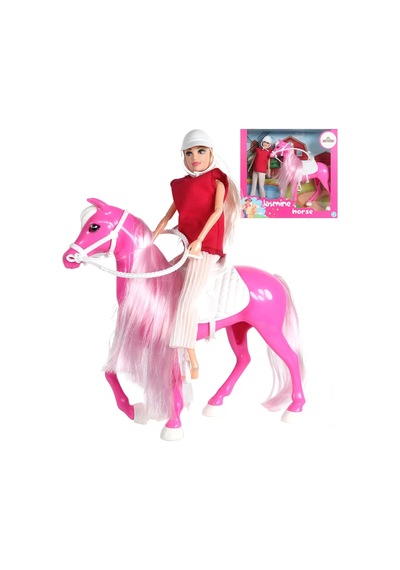 Jasmine Atlı Bebek Pembe-Beyaz