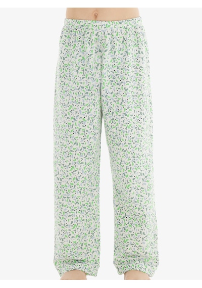 Kız Çocuk Pijama Altı 51826 - Çiçek Baskılı Baskılı