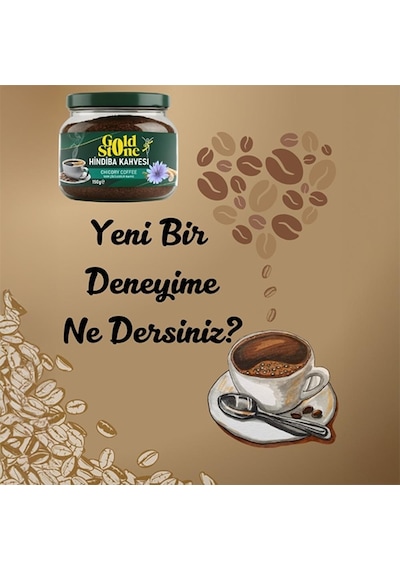 Gold Stone Hindiba Kahvesi 1 Aylık 60 Kullanım Net 150gr Öğütülmüş