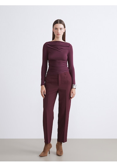 Lcw Vision Bordo Standart Fit Kadın Pantolon