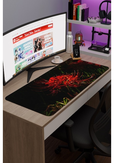 Higanbana Kaymaz Dikişli Kauçuk Oyuncu Mousepad V2 - 90x40 Xxl Gaming Mouse Pad Fare Altlığı
