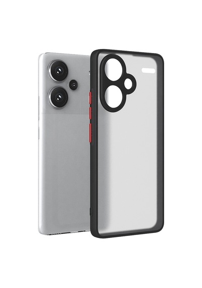 Zore Xiaomi Redmi Note 13 5g Uyumlu Kılıf Omsy Hux Kapak-siyah