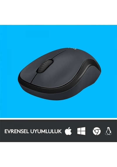 LOGITECH M220 Kablosuz Sessiz Optic Gri / Si  ah Mouse 910-004878