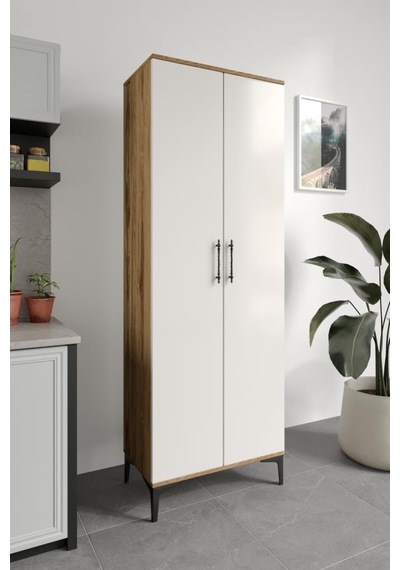 Plain Metal Ayak Metal Kulp Pla2200 Çok Amaçlı Dolap Mutfak Dolabı Banyo Dolabı Ayakkabılık Balkon Dolabı Killer Ekru Ceviz