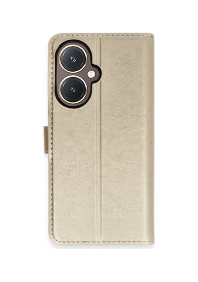 Newface - 20 - Vivo Y27 Kılıf Trend S Plus Kapaklı Kılıf - Csmo-tex - - Gold