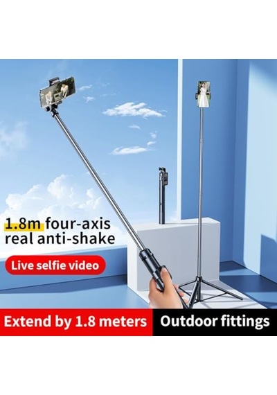 170 Cm Otomatik Açılan Profesyonel Tripod, 360 Kademesiz Dönüş Özellikli, Ultra Geniş Açı Destekli, 1/4 Vida Diğer
