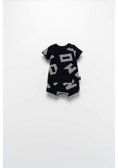 Babyhola Unisex Kanguru Cepli Bebek Şort Tulum 10561 Siyah