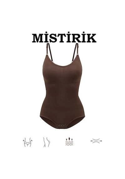 Mistirik Mamey 3 Bölge Etkili Alttan Kancalı Çıtçıtlı Seamless Body Korse Kahve Renk10 Kahve