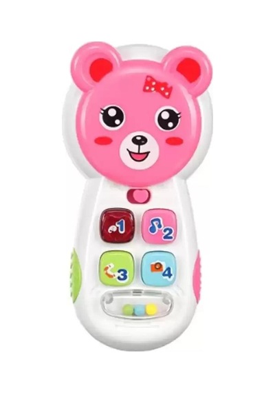 Işıklı Müzikli Aktivite Telefonu - Bebeğimin İlk Telefonu Eğitici Oyuncak -pembe