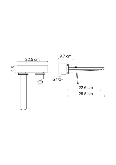 Fg-a4102 Mat Altın Ankastre Lavabo Bataryası