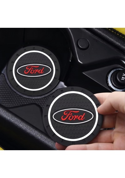 Ford Logolu Silikon Bardaklık Altlığı 2 Li Set Araç Içi Bardak Altlığı Aksesuar