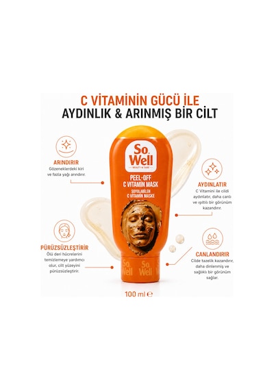 So Well C Vitamin Mask Soyulabilen Maske 100 Ml 2 Adet