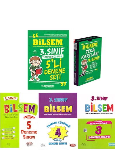 Zeki Çocuk Data Markaj 3.sınıf Bilsem Deneme Sınavı Ve Zeka Kartl