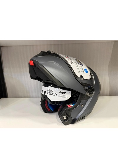 Kask Mt Atom 2 A2 Pure Mat Grey Çene Açılır Mat Gri