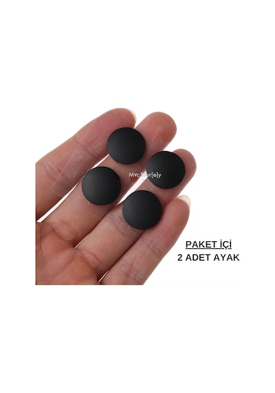 Mcstorey Macbook Alt Kapak Ayak Lastiği Rubber Feet Seti Macbook Air 13 İnç & Macbook Pro 13 İnç Uyumlu, Kaymaz Plastik Pabuç Yedek Ayaklar Siyah