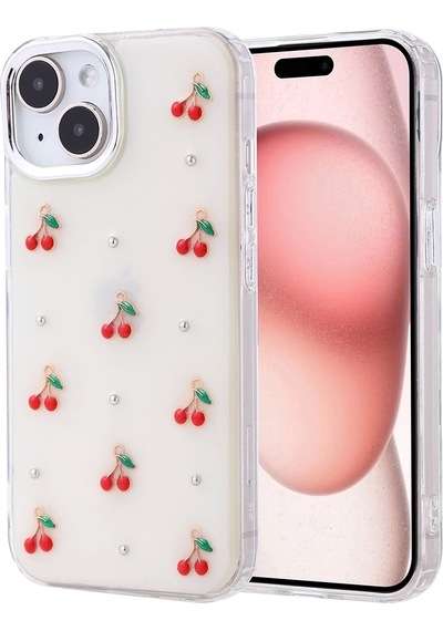 Apple Uyumlu iPhone 15 Kılıf Airbag Tasarımlı Simli Şeffaf Zore Kutup Kapak