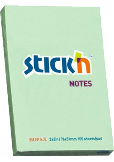 Gıpta Stickn Eco Notes Pastel Yeşil Yapışkanlı Not Kağıdı 100 Yaprak 76 X 51 Mm