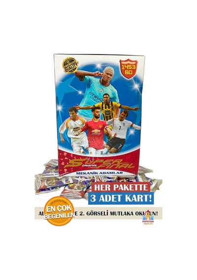 Futbolcu Kartları 50 Paket Süper Final Mekanik Adamlar Serisi
