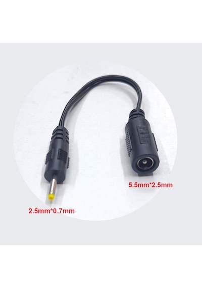5.5mm 2.5mm To 2.5mm 0.7mm Çevirici Şarj Kablosu 15cm