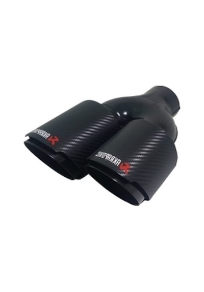 Akrapovic 100'lük Çiftli Sağ Akrapovic İçi Siyah Egzoz Başlığı Eksoz Kafası
