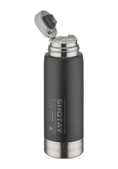 Shotay Çelik Termos 600 ML Siyah