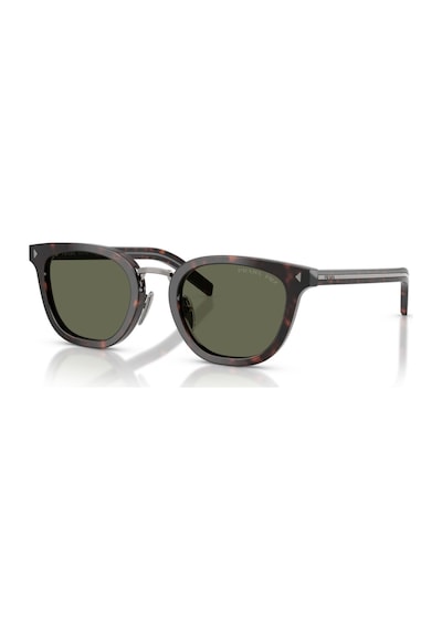 Prada Pr C01sd 17n03r 52 Unisex Polarize Aynalı Kırçıllı Kahverengi Oval Kemik Güneş Gözlüğü Kahverengi