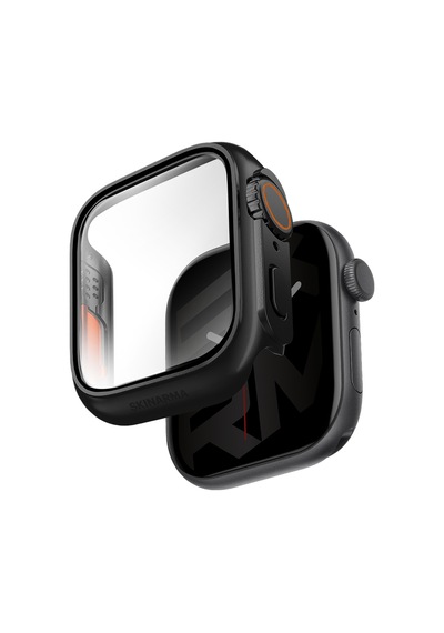 Watch 42mm Uyumlu Skinarma Gado Pro Dijital Taç Korumalı Kasa Ve Ekran Koruyucu Siyah