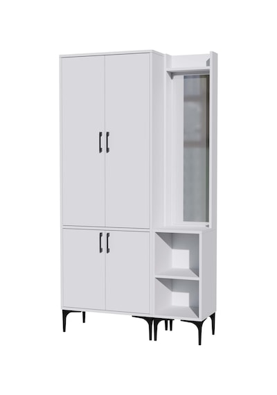 Set 5030-5040 Royal Sağ Aynalı 4 Kapaklı 5 Askılı 2 Raflı Portman